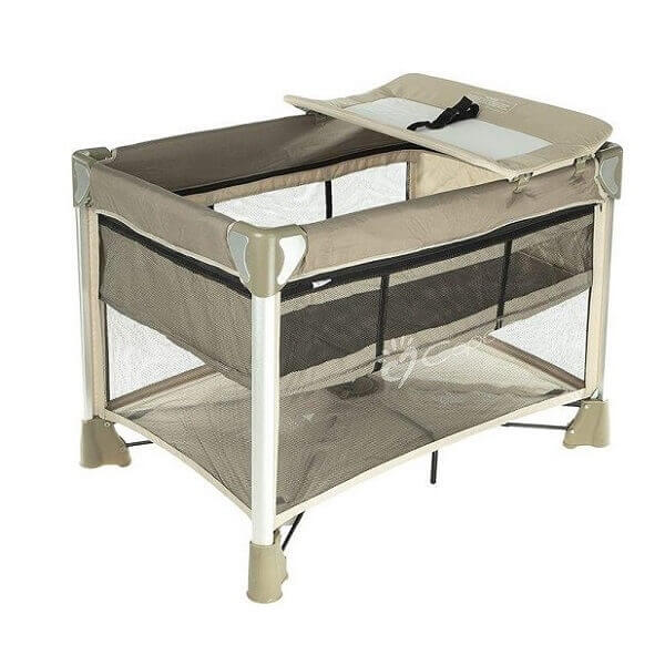تخت پارک کودک کاپلا با جای تعویض قابل استفاده از 0 تا 3 سال رنگ کرم Capella Baby Travel Cot