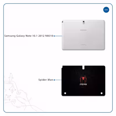 برچسب پوششی ماهوت مدل Spider-Man مناسب برای تبلت سامسونگ Galaxy Note 10.1 2012 N8010
