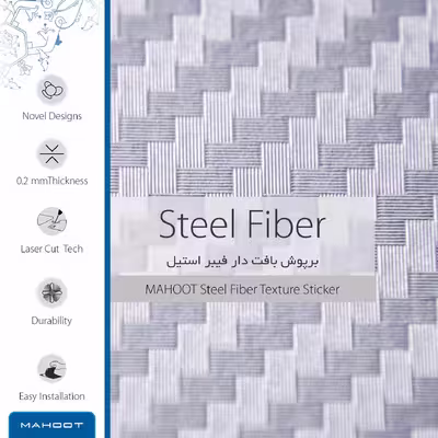 برچسب ماهوت طرح Steel Fiber مناسب برای ساعت هوشمند ال جی G Watch