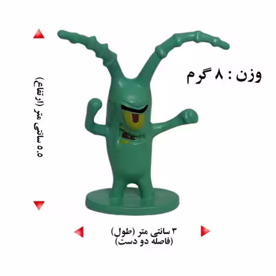 فیگور مدل باب اسفنجی کد 8-2BAB مجموعه 8 عددی