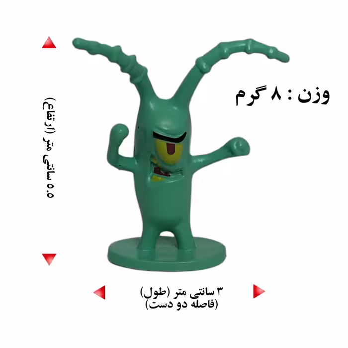 فیگور مدل باب اسفنجی کد 8-2BAB مجموعه 8 عددی