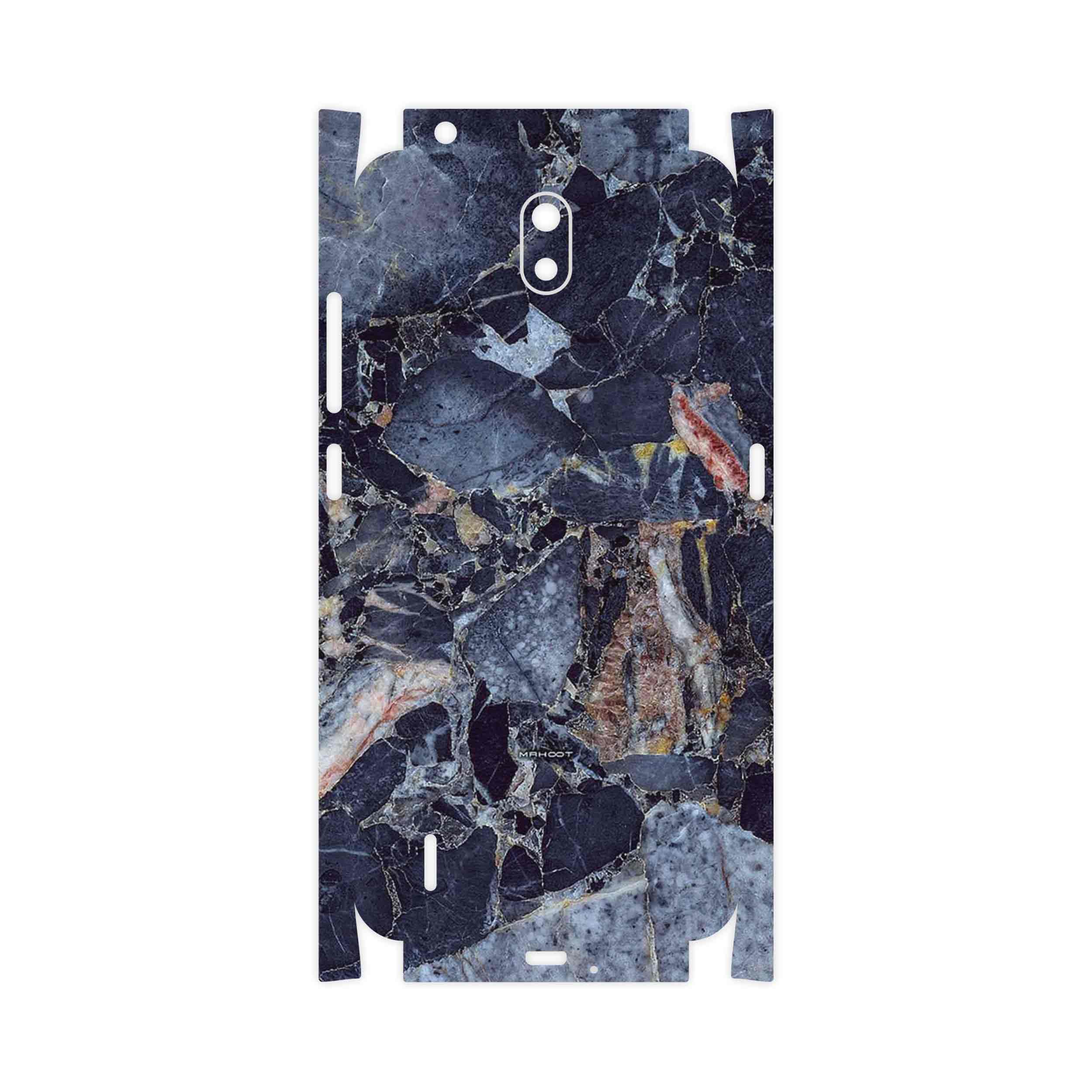 برچسب پوششی ماهوت مدل Broken black marble-FullSkin مناسب برای گوشی موبایل نوکیا C1