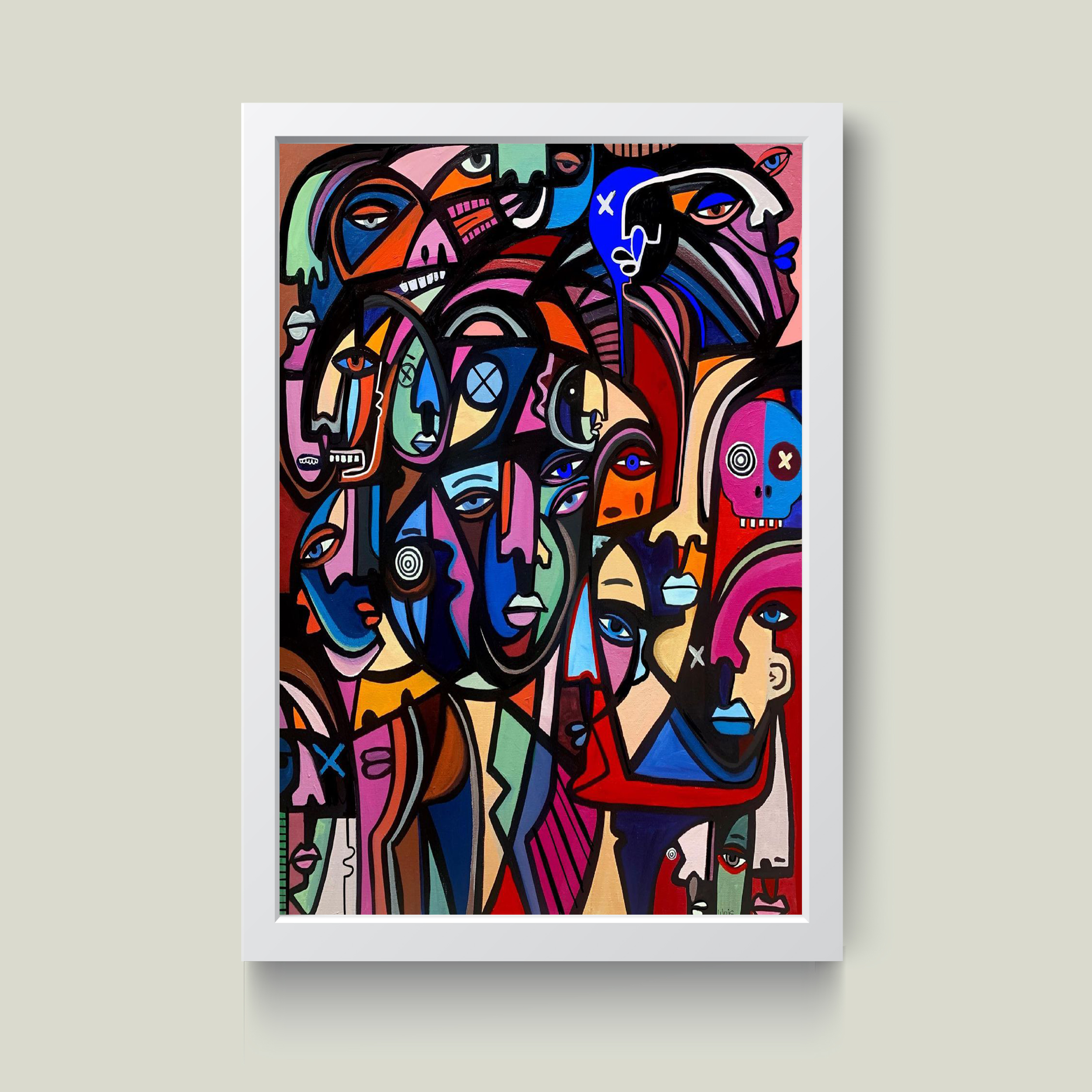 تابلو مدل دکوراتیو چهره در چهره کدG12-30