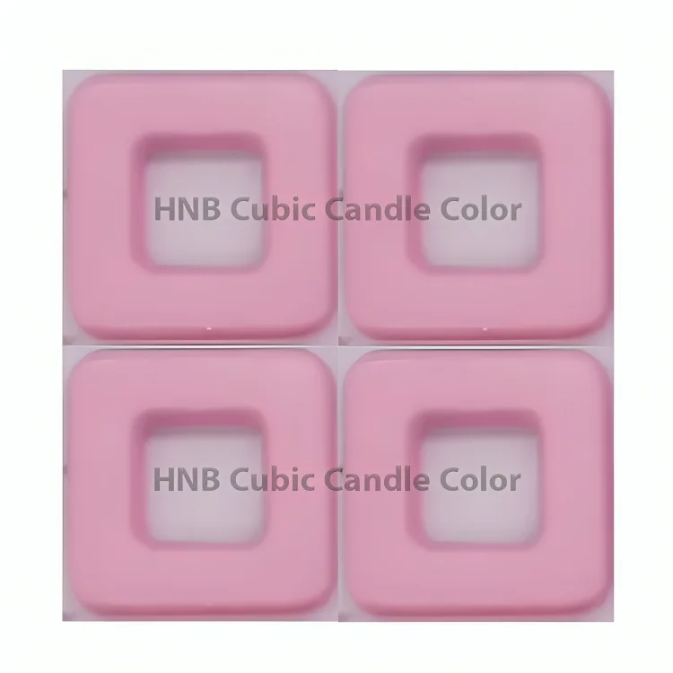رنگ شمع مکعبی صورتی پاستیلی