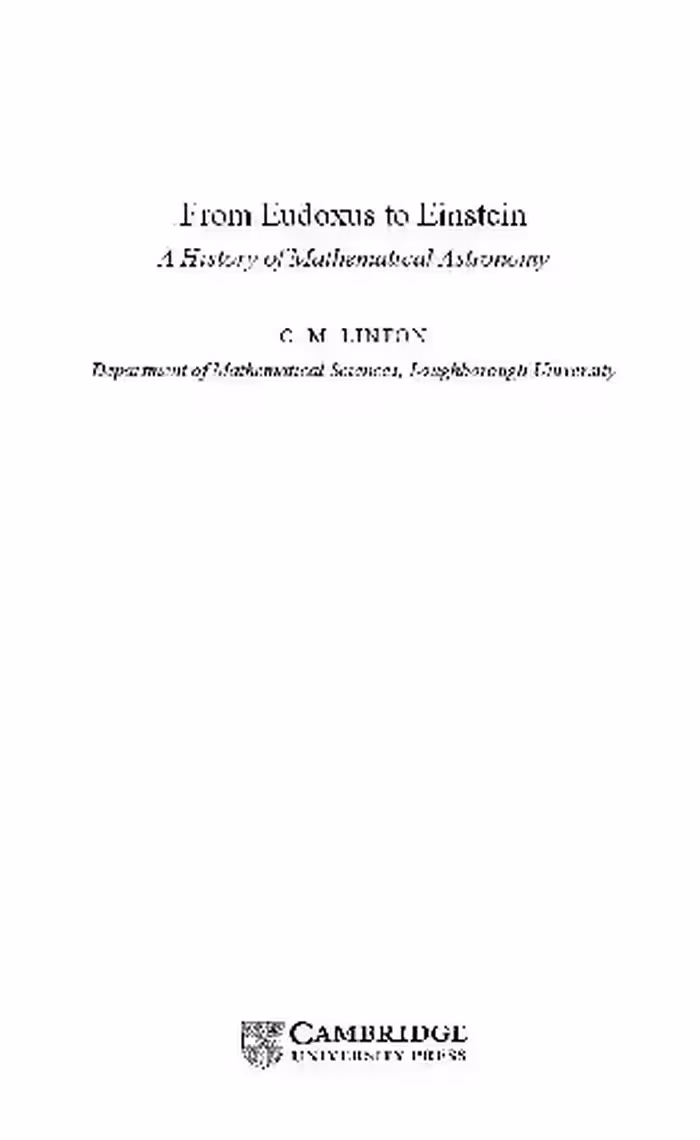 خرید و دانلود نسخه کامل کتاب From Eudoxus to Einstein A History of Mathematical Astronomy