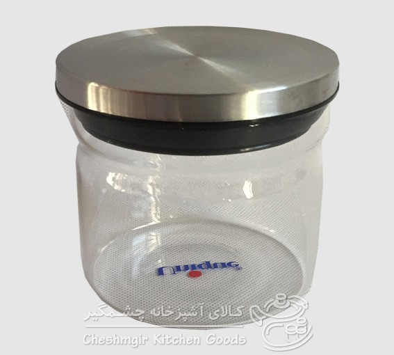 بانکه شیشه ای با درب استیل UN-2102