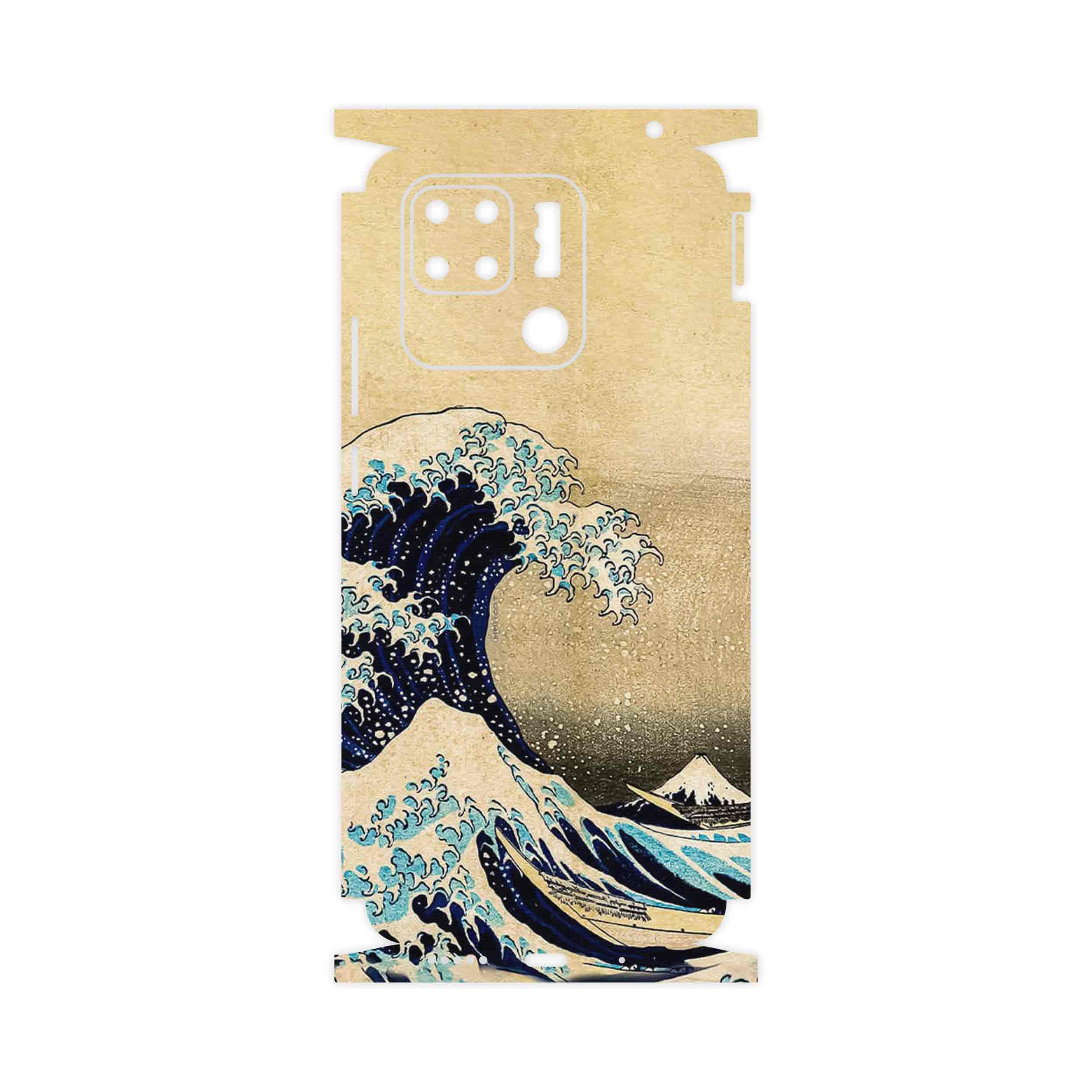 برچسب پوششی ماهوت مدل The Great Wave off Kanagawa of Hokusai-FullSkin مناسب برای گوشی موبایل شیائومی Redmi 10C
