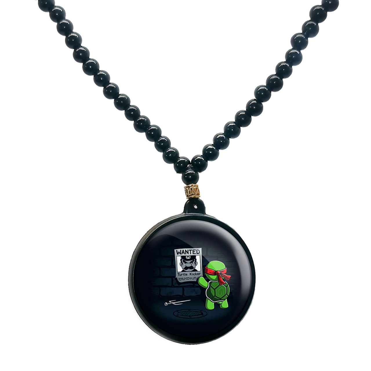 گردنبند پرمانه طرح لاکپشت‌های نینجا کد pmd.9931 مدل دو طرفه