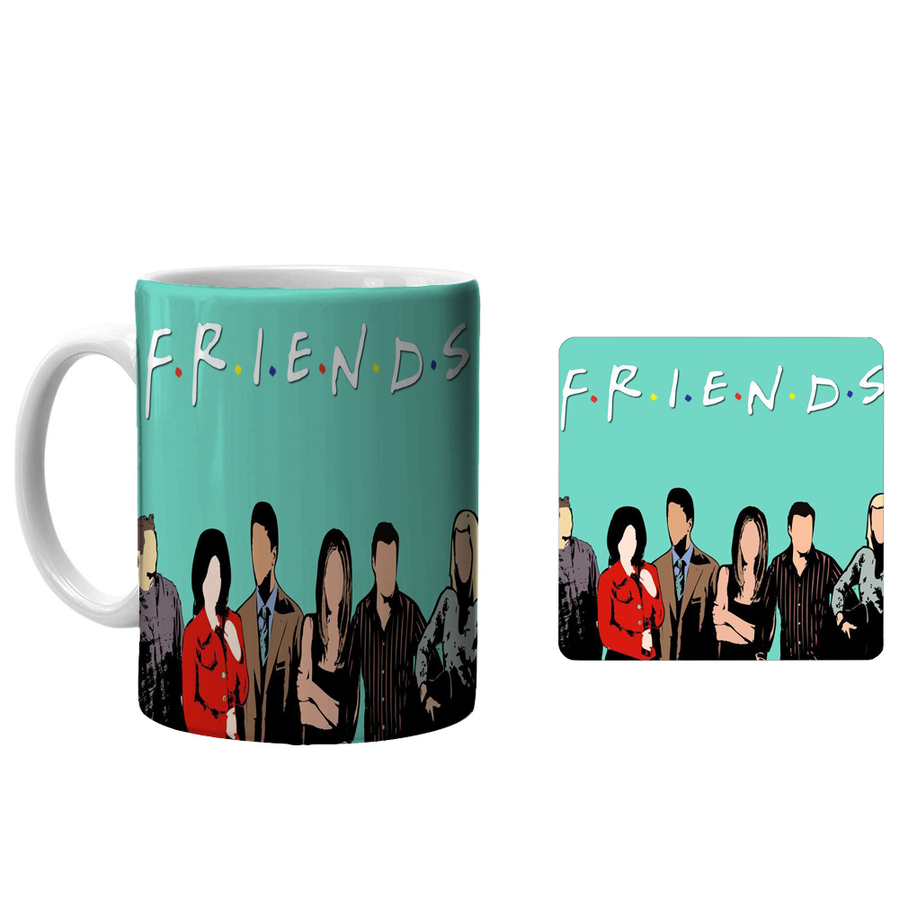 ماگ طرح سریال فرندز کد xv11 به همراه زیرلیوانی 