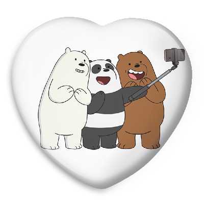 پیکسل خندالو طرح سه خرس کله پوک مدل قلبی کد 10602