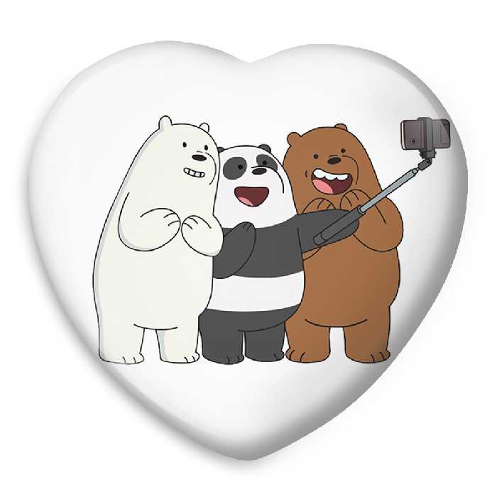 پیکسل خندالو طرح سه خرس کله پوک مدل قلبی کد 10602