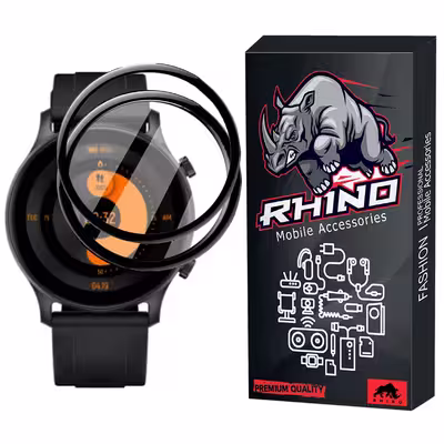 محافظ صفحه نمایش راینو مدل R-PMMA مناسب برای ساعت هوشمند هایلو LS04 RS3 بسته 2 عددی