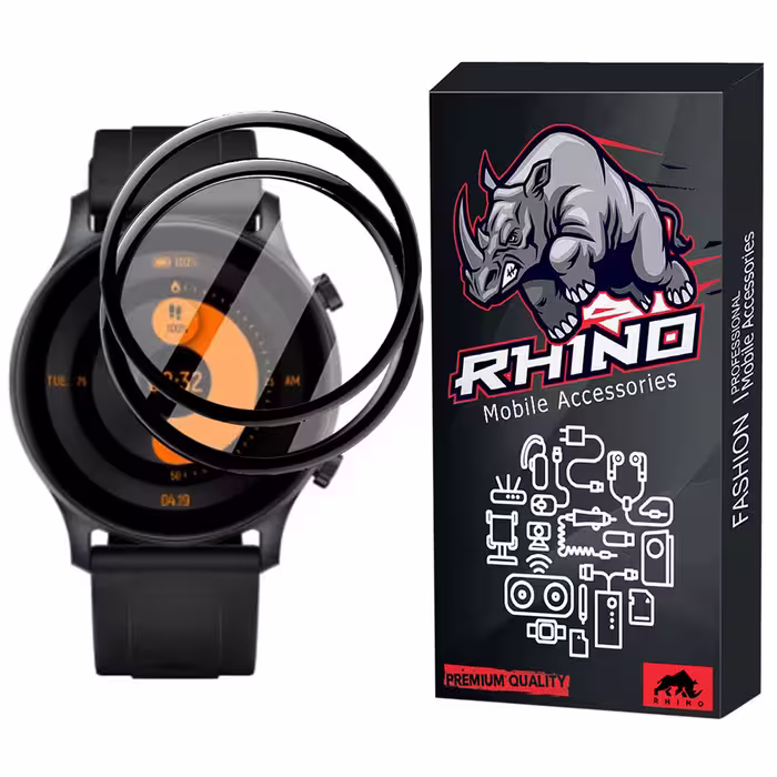 محافظ صفحه نمایش راینو مدل R-PMMA مناسب برای ساعت هوشمند هایلو LS04 RS3 بسته 2 عددی