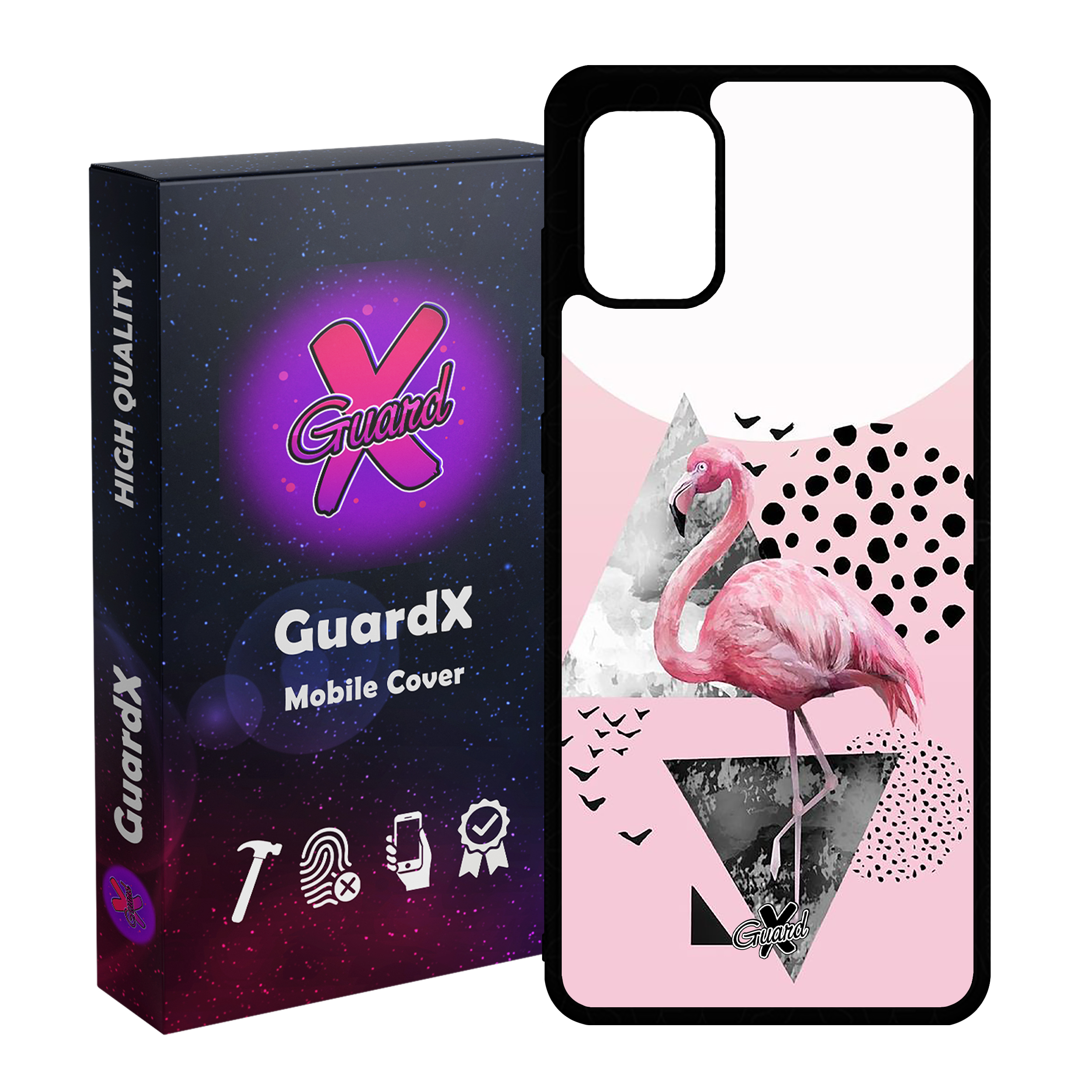 کاور گارد ایکس طرح Flamingo مدل Glass10066 مناسب برای گوشی موبایل سامسونگ Galaxy A51