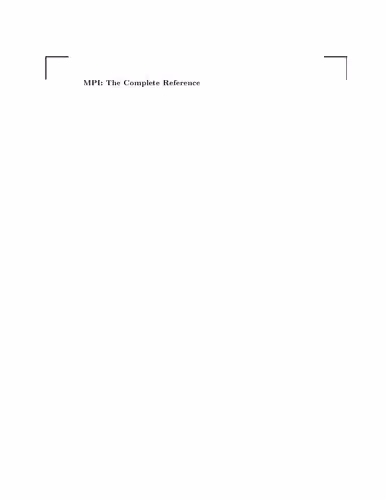 خرید و دانلود نسخه کامل کتاب MPI: The Complete Reference