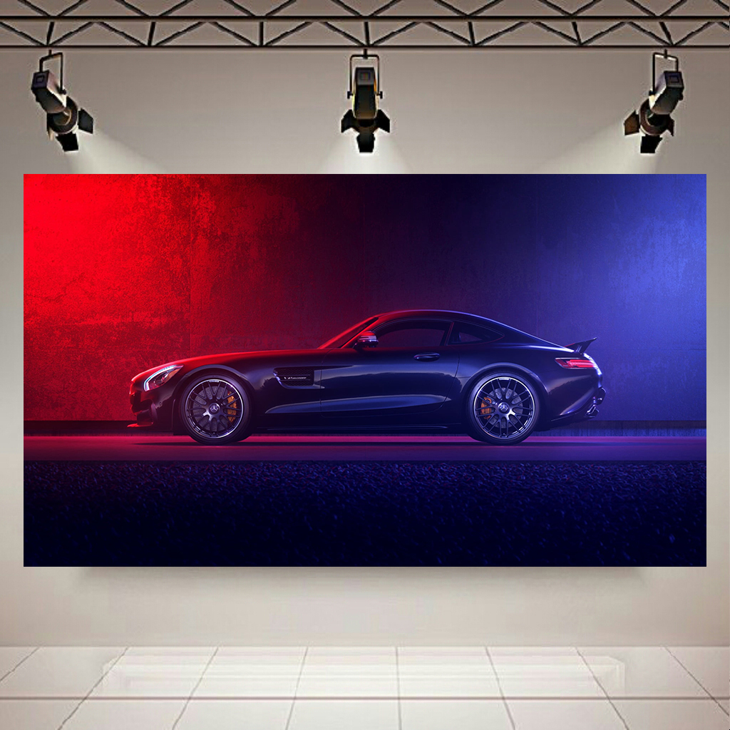 تابلو بوم طرح ماشین مدل مرسدس بنز AMG GT-R کد AR6680