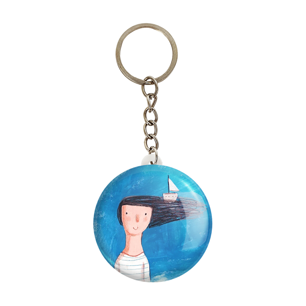 جاکلیدی خندالو طرح قایق و دریا کد 5977