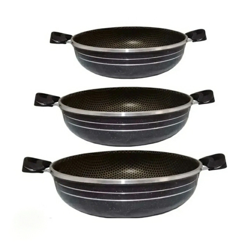 سرویس تابه 3 پارچه مدل کندو طرح داخل زنبوری | کالا مکس