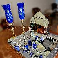 آینه ونیزی مدل بیضی 45 در 32 زیبا و  دکوراتیو