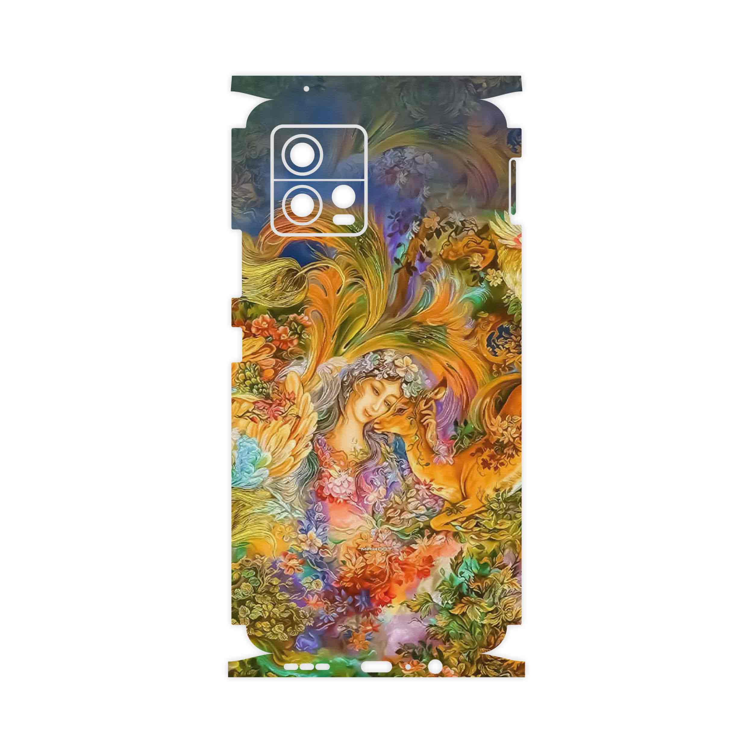 برچسب پوششی ماهوت مدل Persian miniature 3-FullSkin مناسب برای گوشی موبایل موتورولا Moto G72