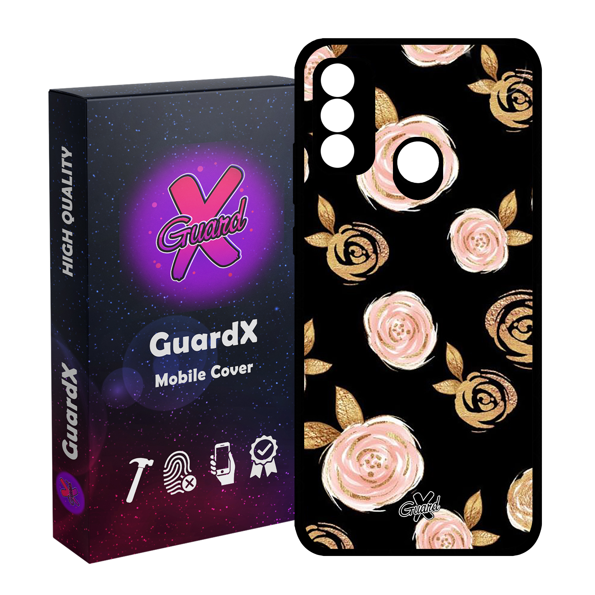 کاور گارد ایکس طرح Flower مدل Glass10105 مناسب برای گوشی موبایل هوآوی P Smart 2020