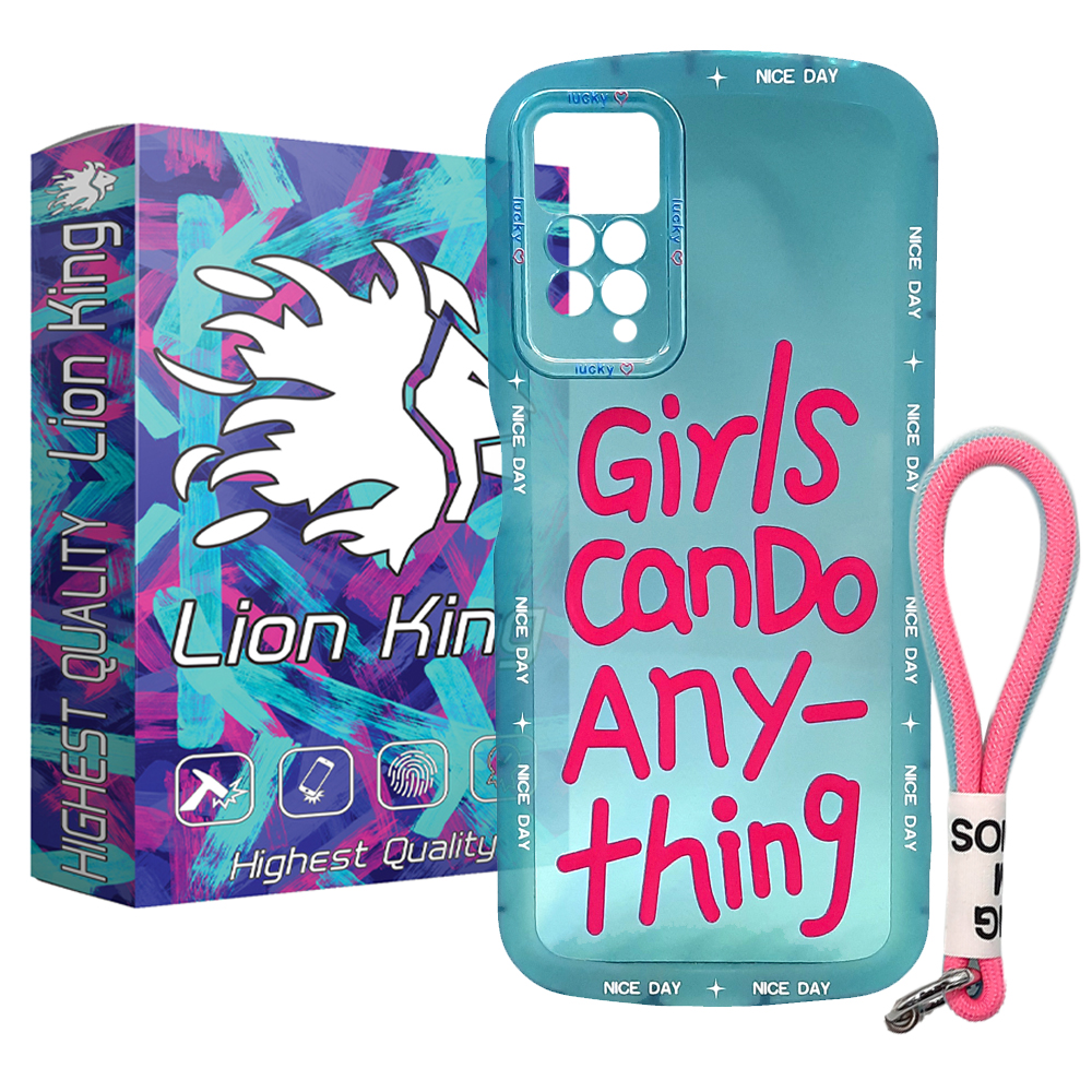   کاور لاین کینگ مدل دخترها میتوانند2 مناسب برای گوشی موبایل شیائومی Redmi Note 11 Pro / Note 11 Pro Plus به همراه بندآویز 