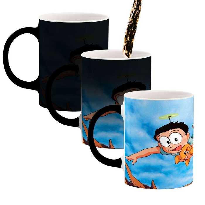 ماگ حرارتی کاکتی طرح کارتون Doraemon مدل mgh22528