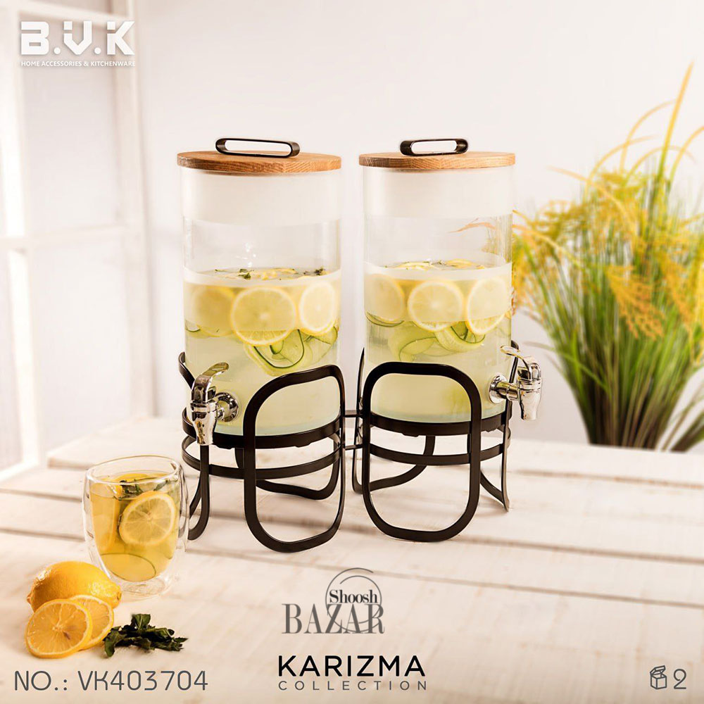 کلمن شیشه ای دوقلو طرح کاریزما بی وی کی کد 403704