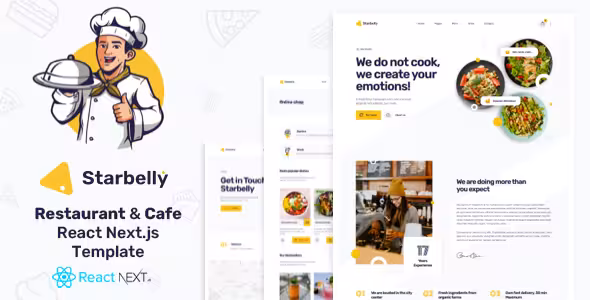 دانلود قالب رستوران Starbelly React NextJS