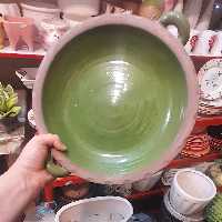 ماهی تابه سفالی دو دسته ( بدون درب) (پسکرایه)