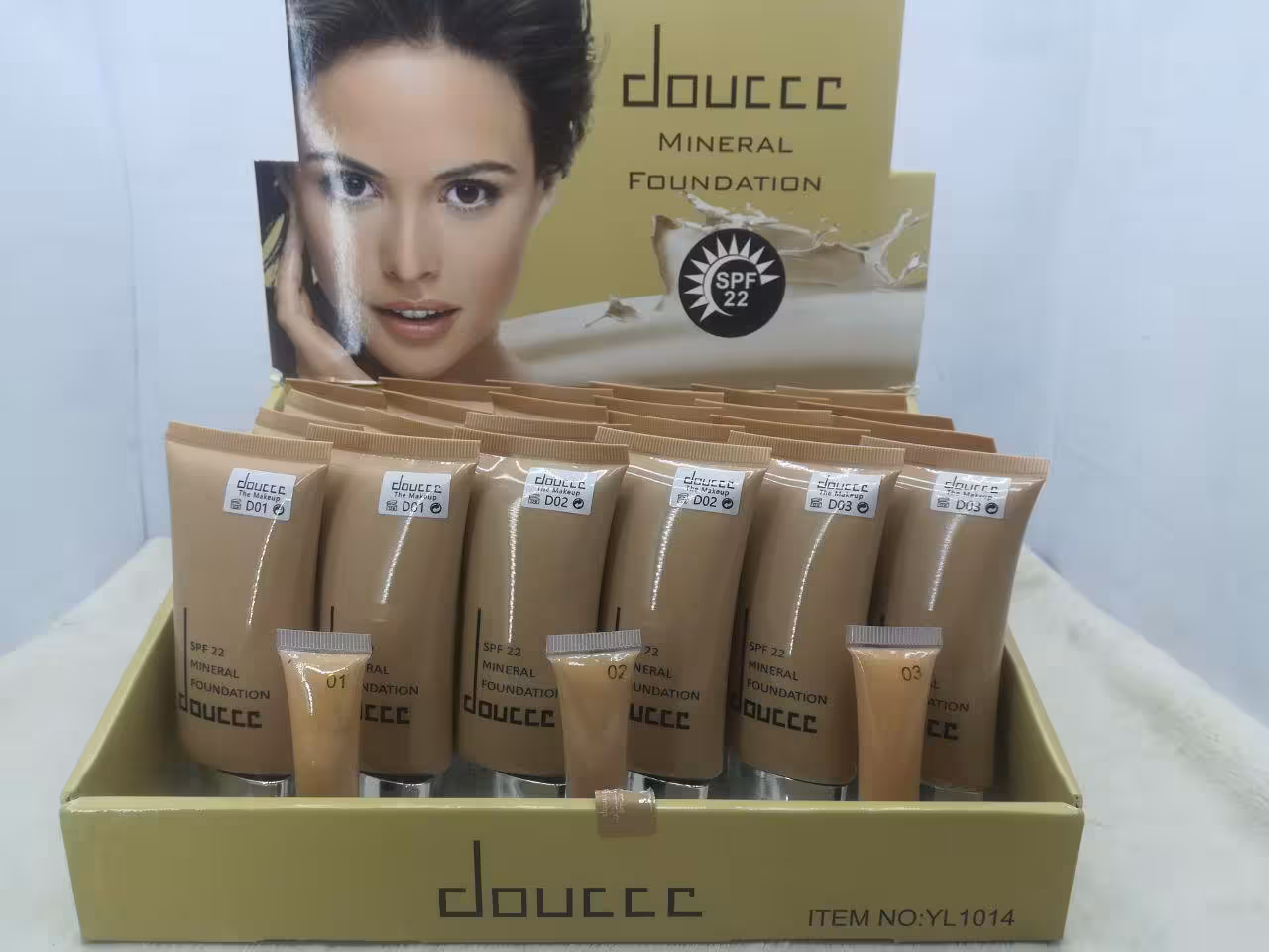 کرم پودر تیوپی برند دوسه(doucce) قهوه ای (24 عددی)