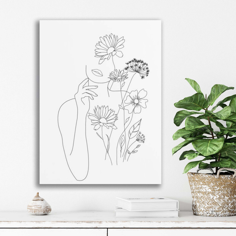 تابلو شاسی دنیای قاب مدل لاین ارت مینیمال Abstract Line | دنیای قاب