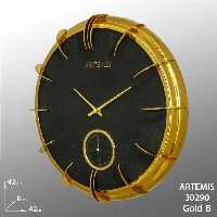 ساعت دیواری آرتمیس کد 30290 Gold Black طلایی مشکی