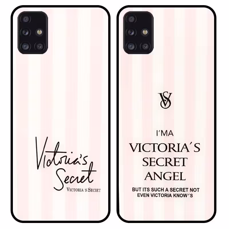 قاب پشت گلس دخترانه مدل ویکتوریا سیکرت برای گوشی Samsung Galaxy A71 طرحدار فانتزی آنجل و بیوتی Victoria Arrival Glass case