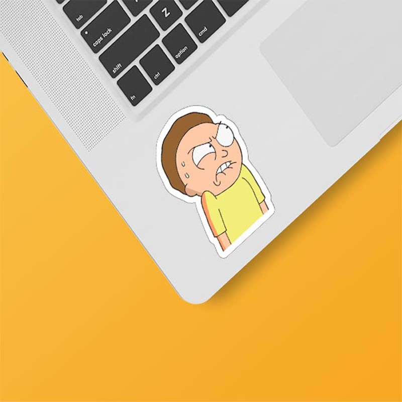 استکیر(برچسب) لپتاپ-طرح morty-کد12-سفارشی