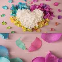 بک دراپ عکاسی نوزاد قلب و گلبرگ | گرافیک با طعم تربچه