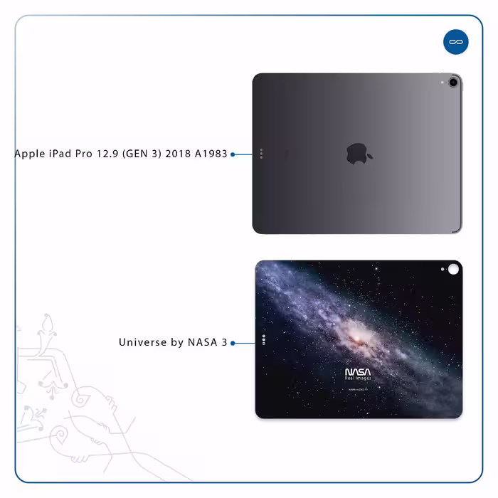 برچسب پوششی ماهوت مدل Universe-by-NASA-3 مناسب برای تبلت اپل iPad Pro 12.9 (GEN 3) 2018 A1983