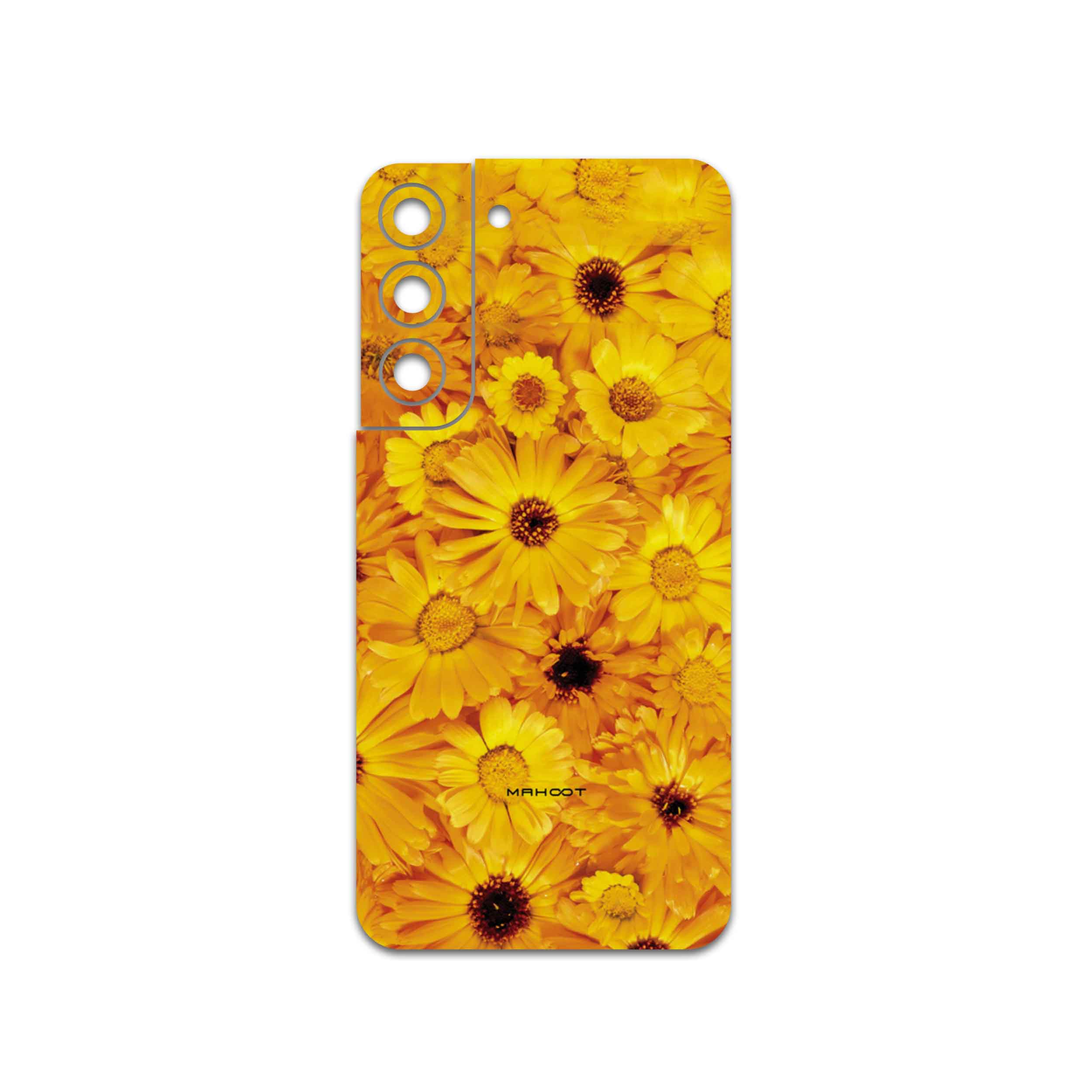 برچسب پوششی ماهوت مدل Yellow-Flower مناسب برای گوشی موبایل سامسونگ Galaxy S22 5G