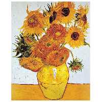 تابلو نقاشی طرح گل های آفتابگردان ونگوگ کد 1023