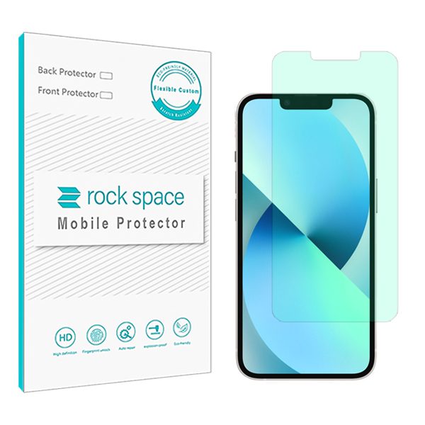 گلس آیفون iPhone 13 مدل نانو هیدروژل گرین لایت برند راک اسپیس کد S
