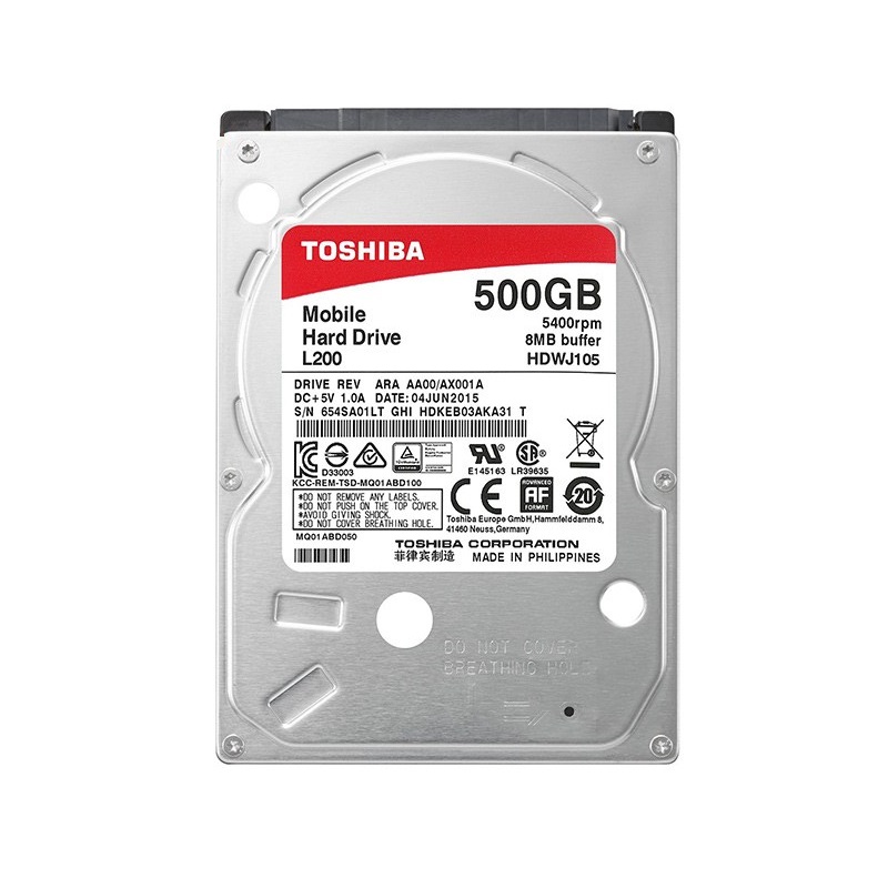 هارد دیسک لپ تاپ توشیبا سری ال 200 با ظرفیت 500 گیگابایت
