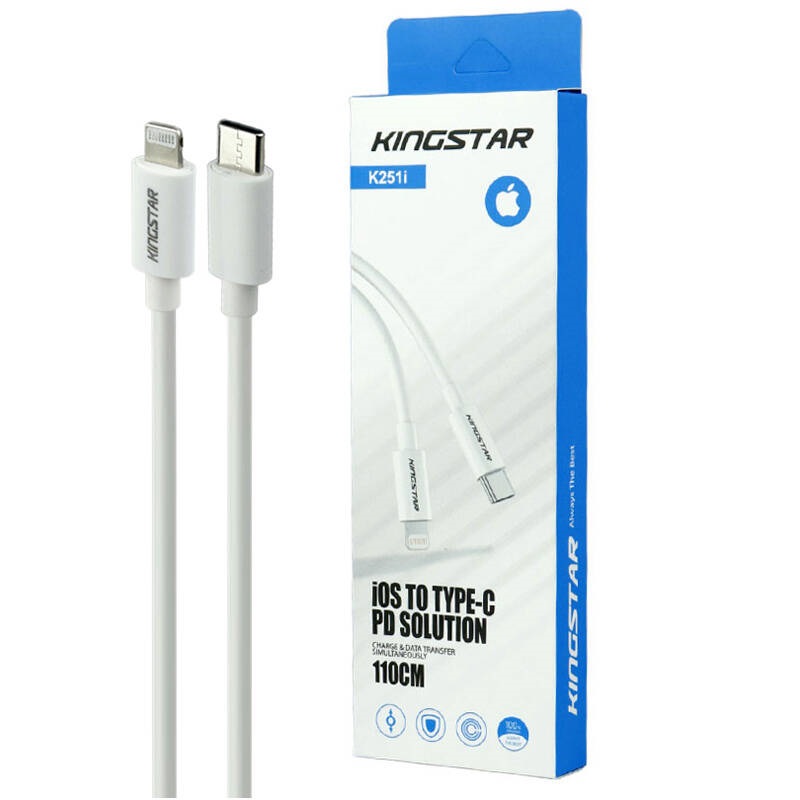 کابل تبدیل KingStar K251i Type-C to Lightning 3A 1.1m