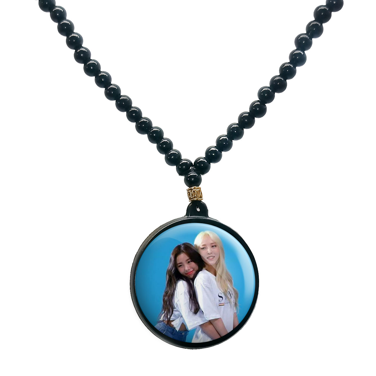 گردنبند پرمانه طرح mamamoo کد pmd.13293 مدل دو طرفه