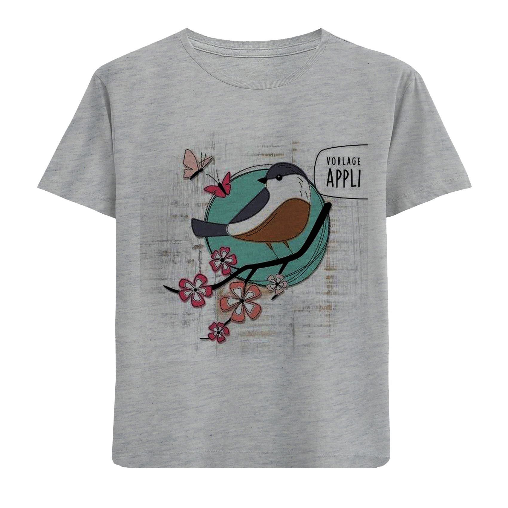 تی شرت آستین کوتاه بچگانه مدل گنجشک و شاخه F620