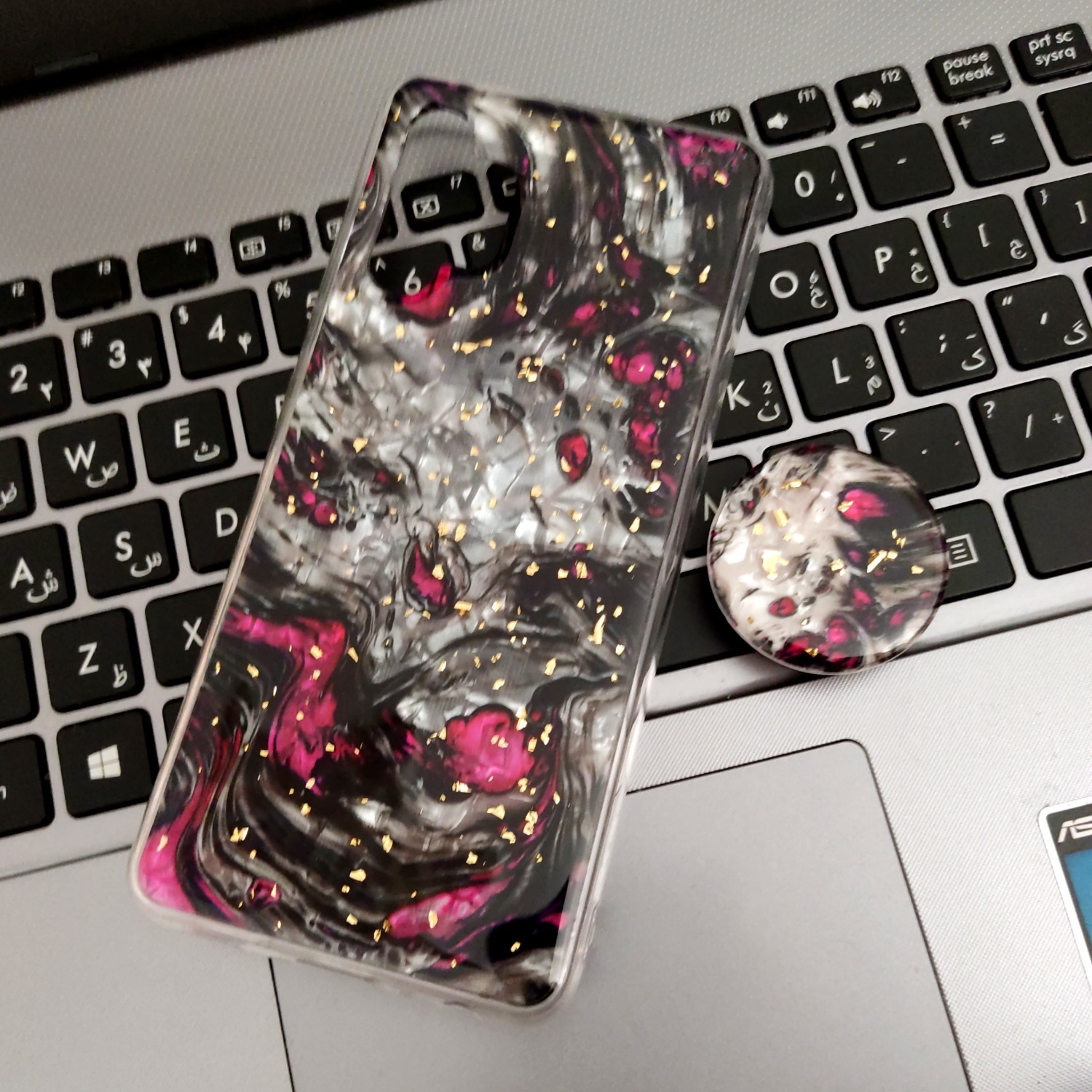 کاور مدل فانتزی مناسب برای گوشی موبایل سامسونگ Galaxy A32 4G به همراه پاپ سوکت