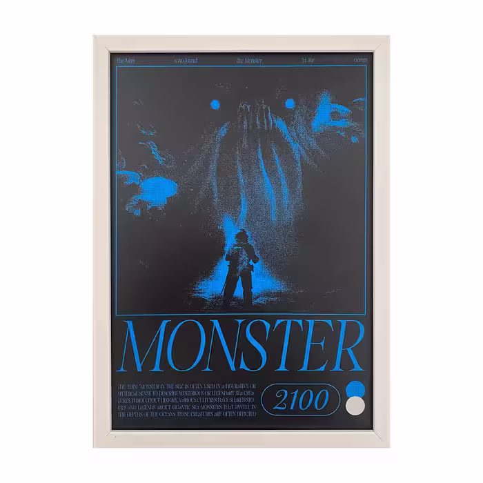 تابلو مدل دکوراتیو طرح هیولا (monster) کد 1023 | دنیای قاب