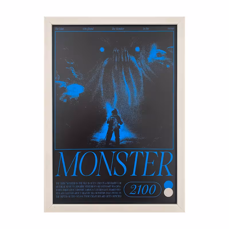 تابلو مدل دکوراتیو طرح هیولا (monster) کد 1023 | دنیای قاب