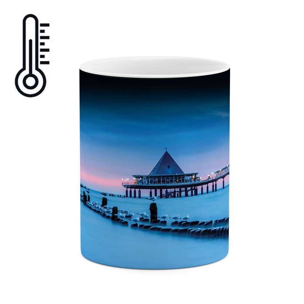 ماگ حرارتی طرح پل برفی مدل mgh03715