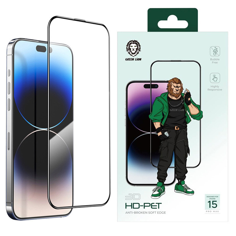 محافظ صفحه نمایش گرین لاین مدل 3D HD-Pet مناسب برای گوشی موبایل اپل iPhone 15 Pro Max | کالا برتری