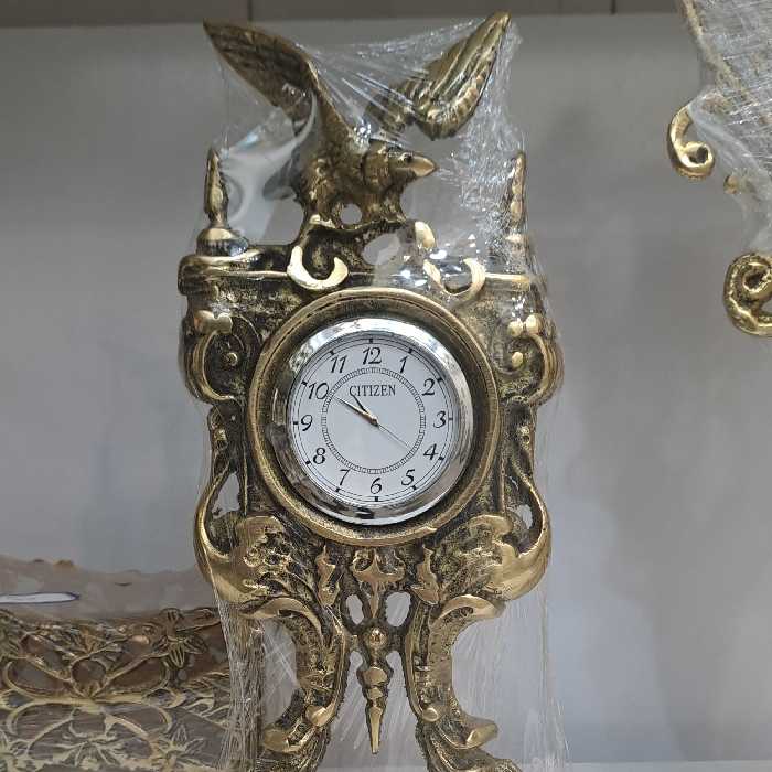 ساعت رومیزی برنزی طرح آشیانه